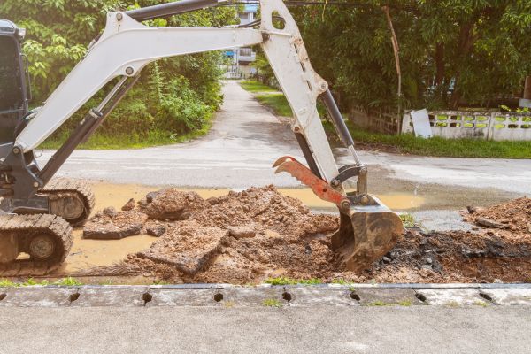 Water Line Excavation in Bend