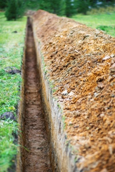 Power Line Trenching in Bend